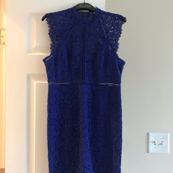 cobalt blue bardot dress